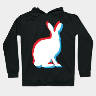 Easter Bunny Retro Movie Effect Color Divide Hoodie